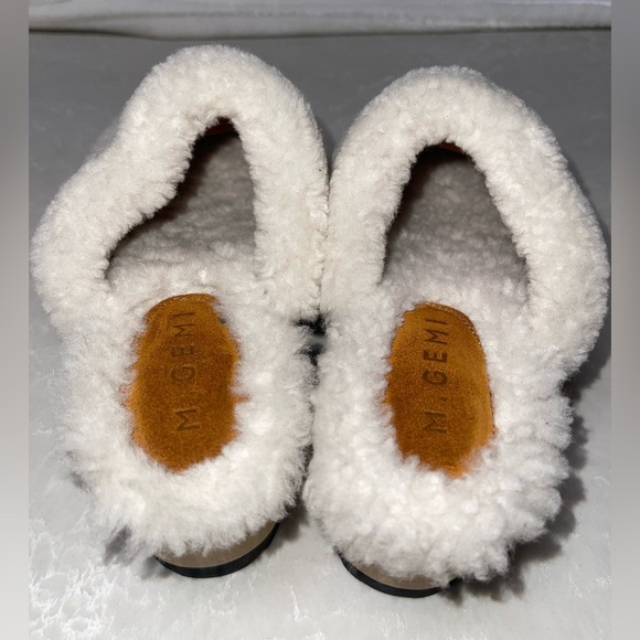 NWOT M. Gemi The Greta Shearling Clogs - Picture 9 of 10